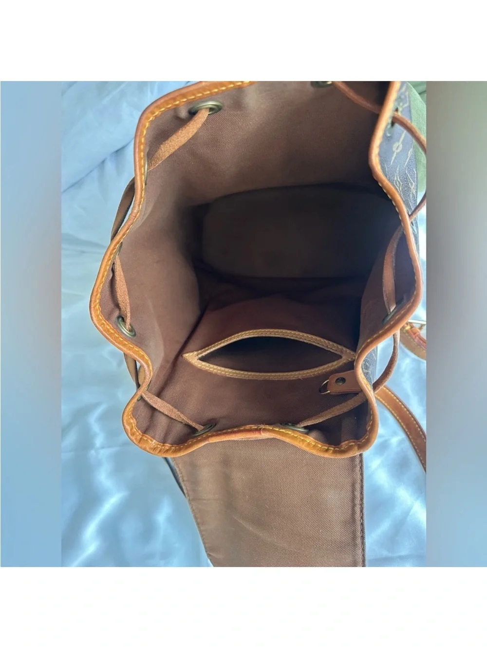 Louis Vuitton Montsouris MM Monogram Backpack - Brown & Tan Leather Accents